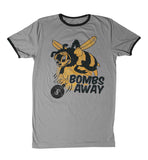 T SHIRT MEN RINGER Bombs Away